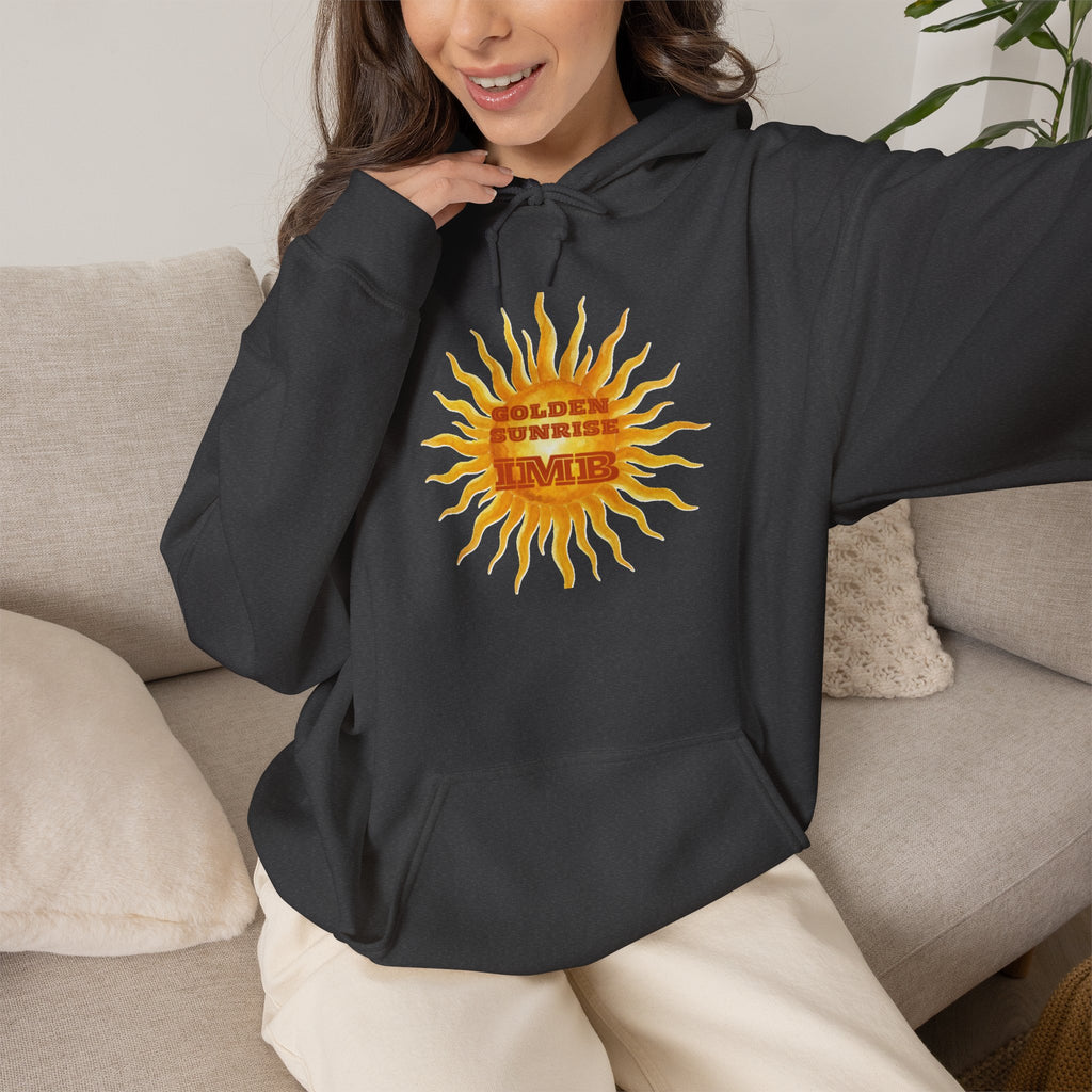 IMB Unisex Hoodie — Artistic Yellow Sun Graphic Pullover