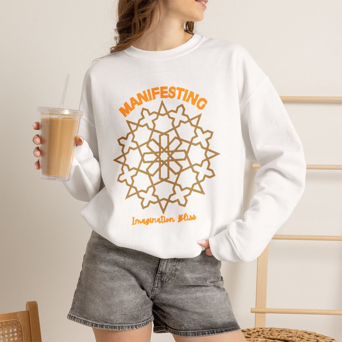 IMB Unisex Crewneck Sweatshirt — Inspirational Vibes Mandala