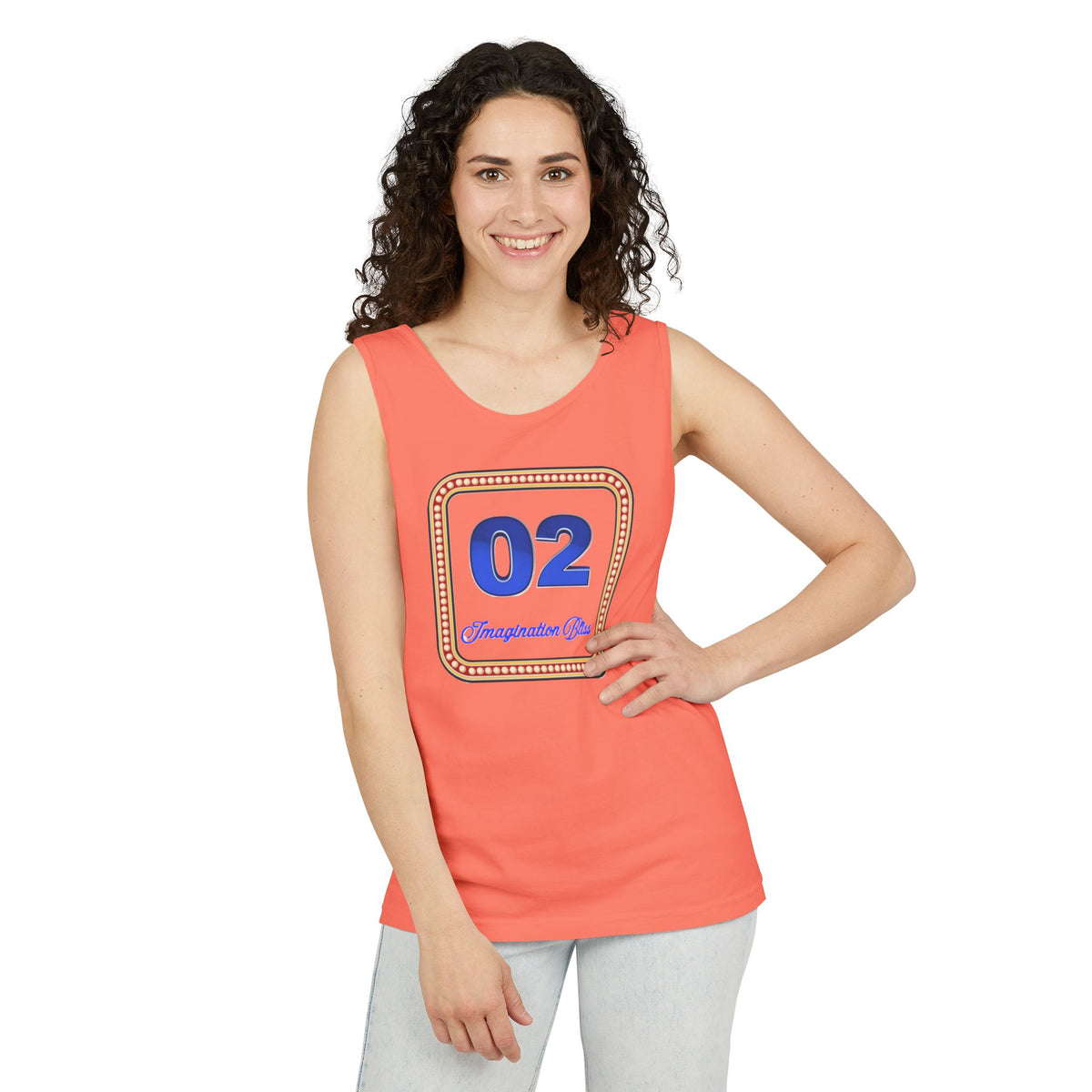 IMB Unisex Decorative Badge Tank Top — 'Imagination Bliss' Graphic