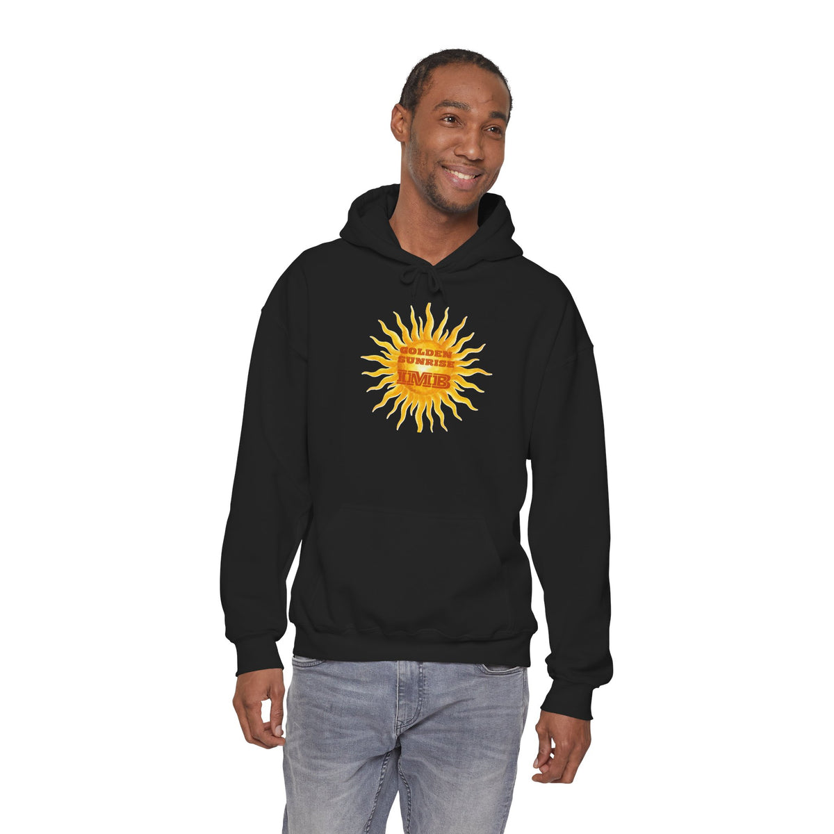 IMB Unisex Hoodie — Artistic Yellow Sun Graphic Pullover