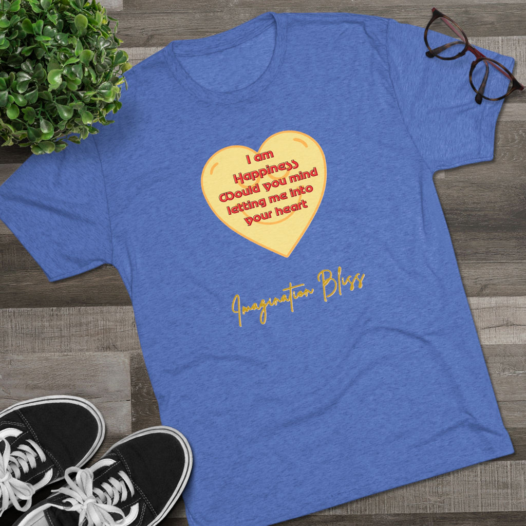 IMB Unisex Heart Affirmation Tee — "I am (happiness)" Inspirational Graphic T-Shirt