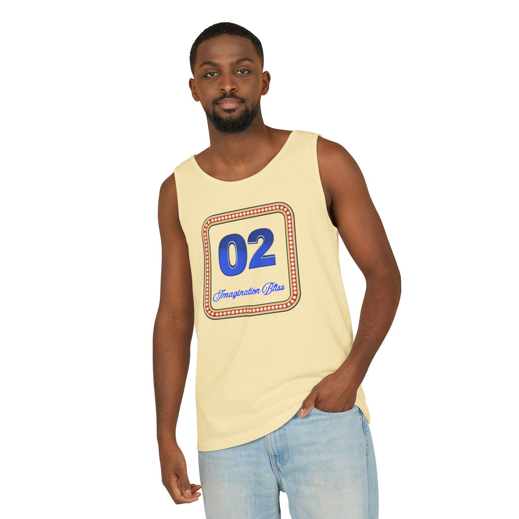 IMB Unisex Decorative Badge Tank Top — 'Imagination Bliss' Graphic