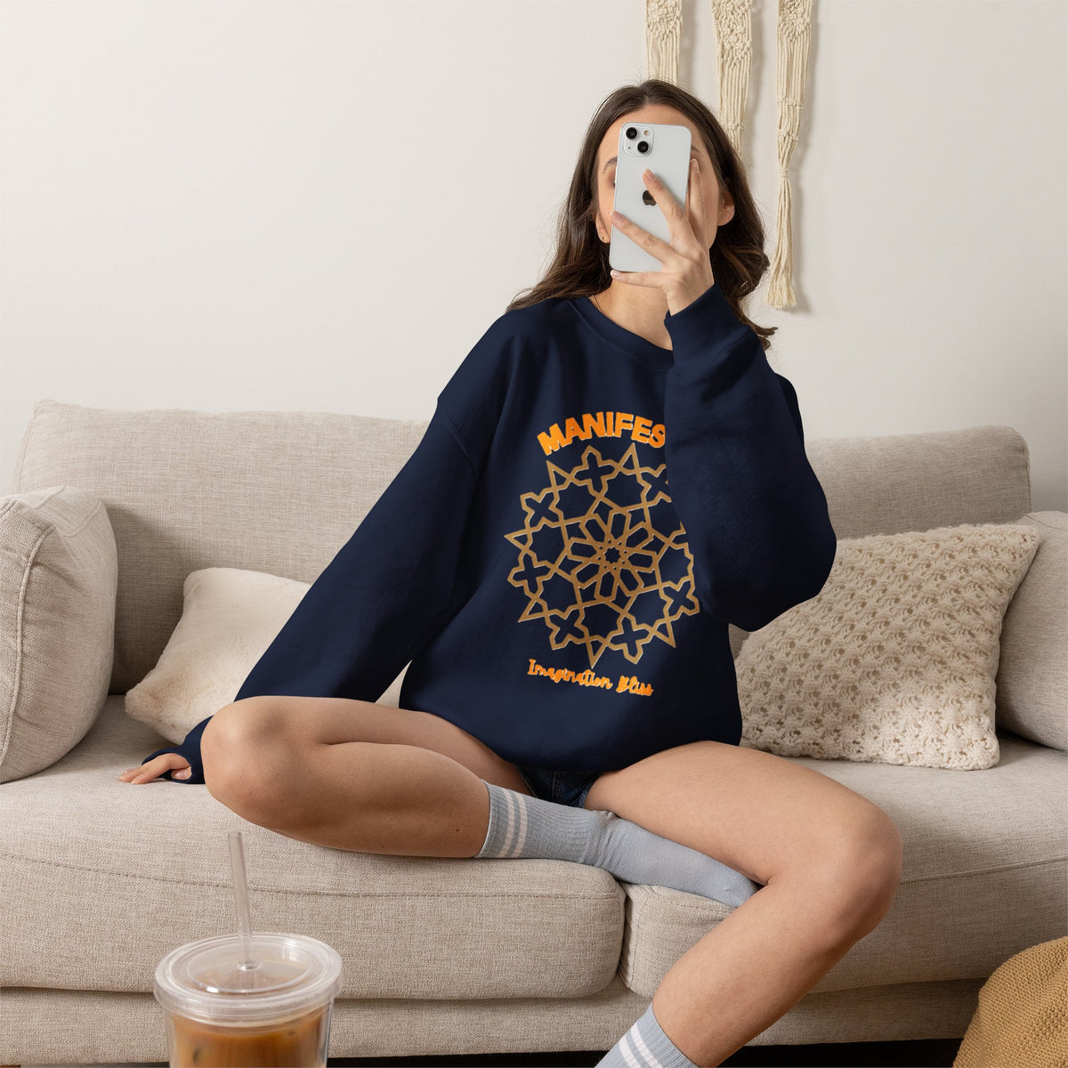IMB Unisex Crewneck Sweatshirt — Inspirational Vibes Mandala