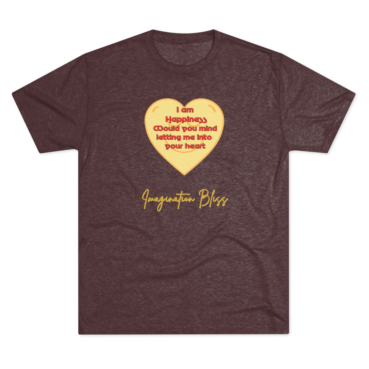 IMB Unisex Heart Affirmation Tee — "I am (happiness)" Inspirational Graphic T-Shirt