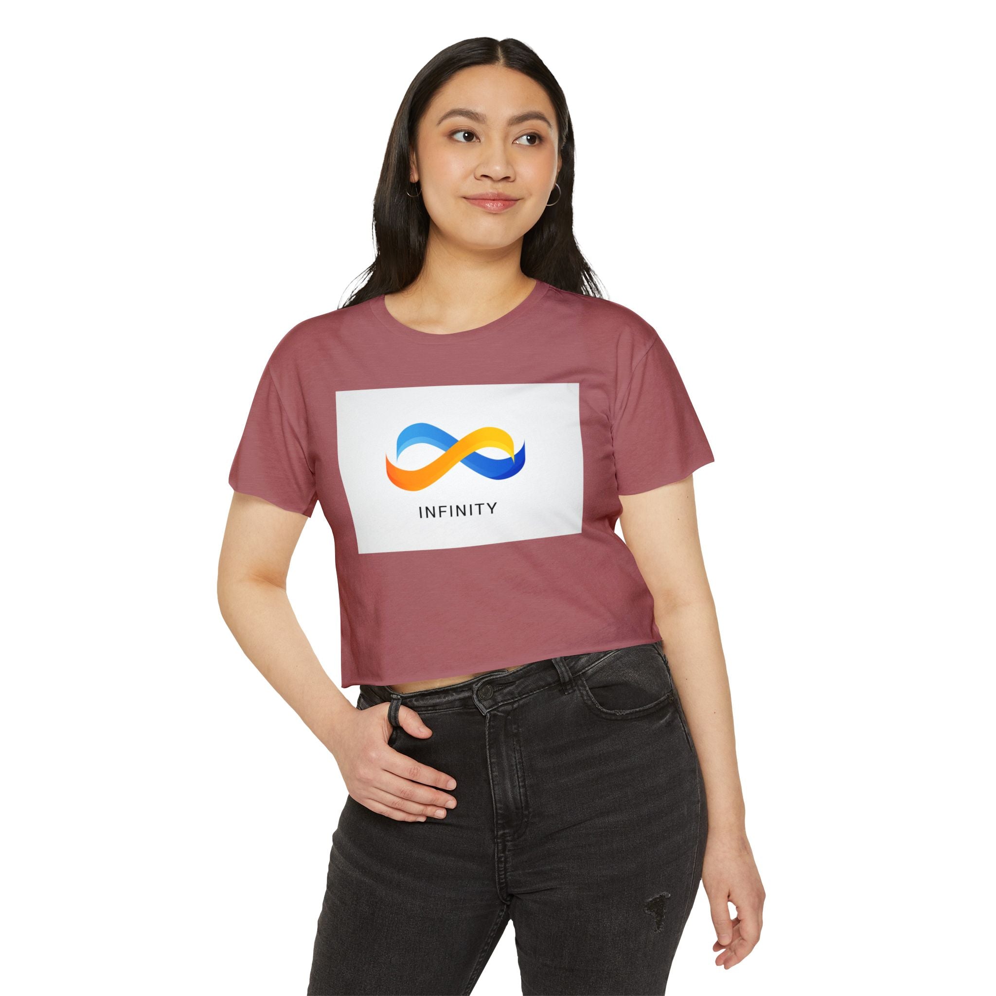 Infinity Symbol Crop Top — Women's Festival Graphic Tee