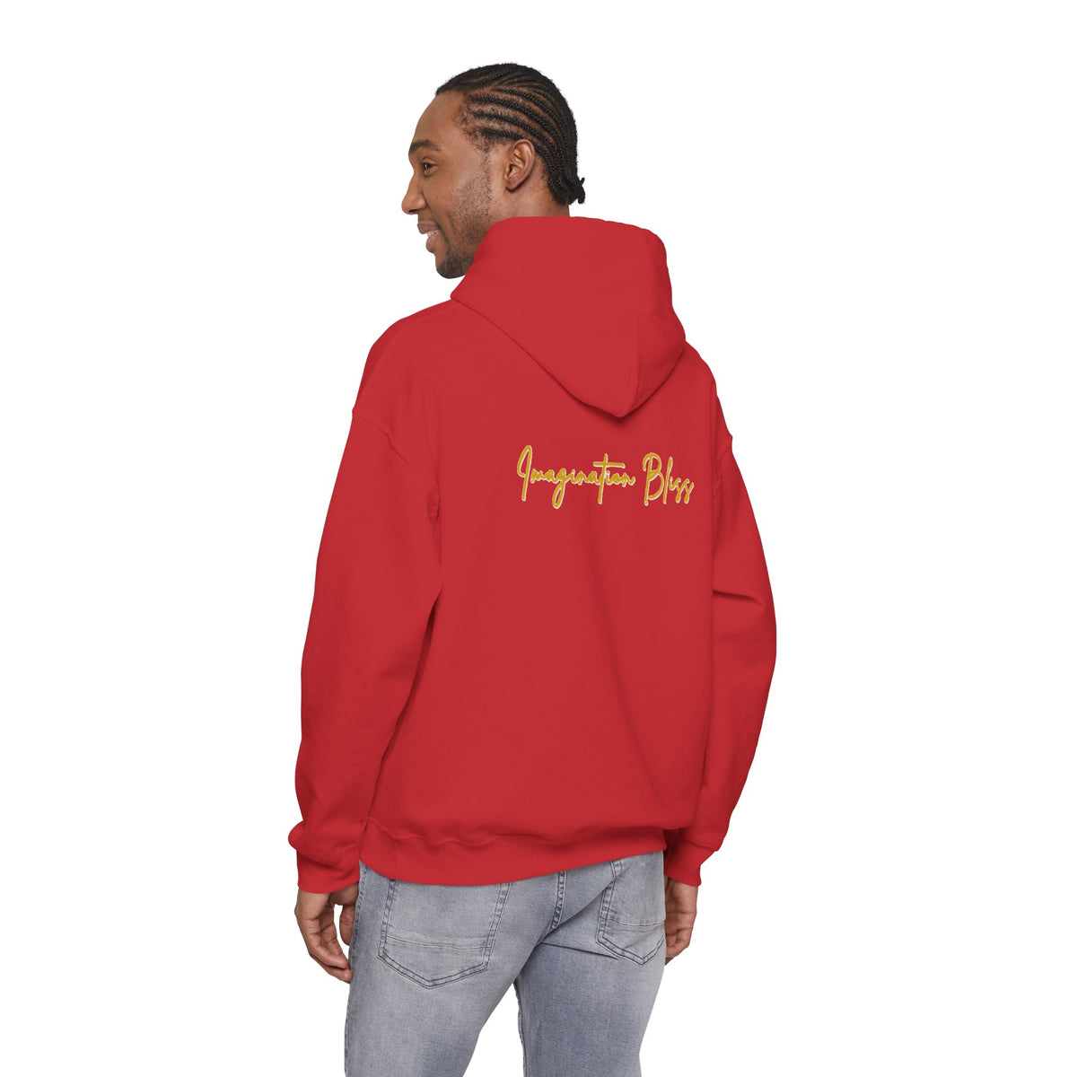 IMB Unisex Hoodie — Artistic Yellow Sun Graphic Pullover