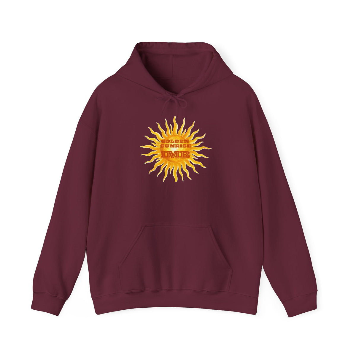IMB Unisex Hoodie — Artistic Yellow Sun Graphic Pullover