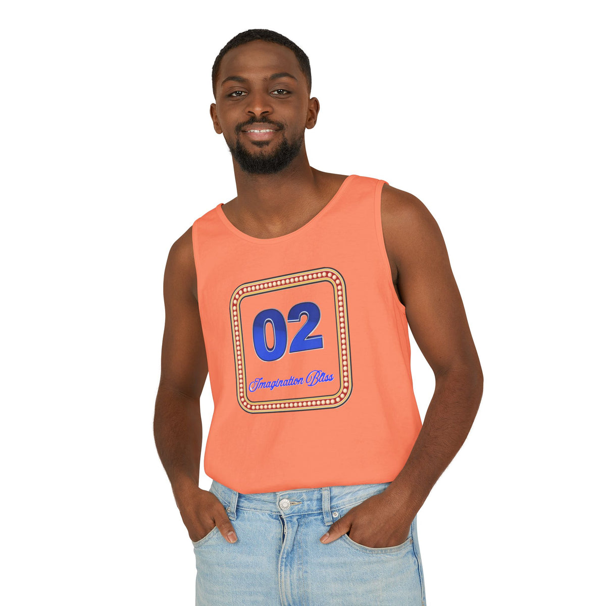 IMB Unisex Decorative Badge Tank Top — 'Imagination Bliss' Graphic