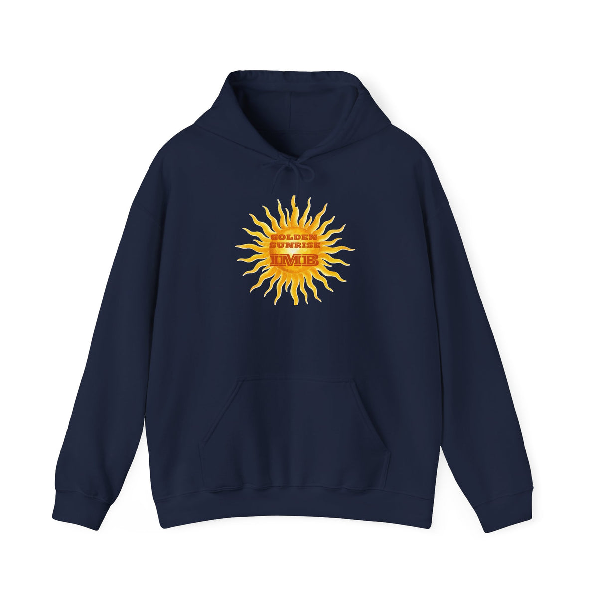 IMB Unisex Hoodie — Artistic Yellow Sun Graphic Pullover