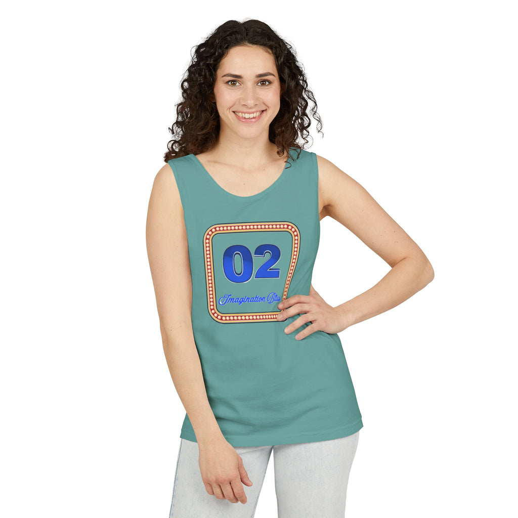IMB Unisex Decorative Badge Tank Top — 'Imagination Bliss' Graphic