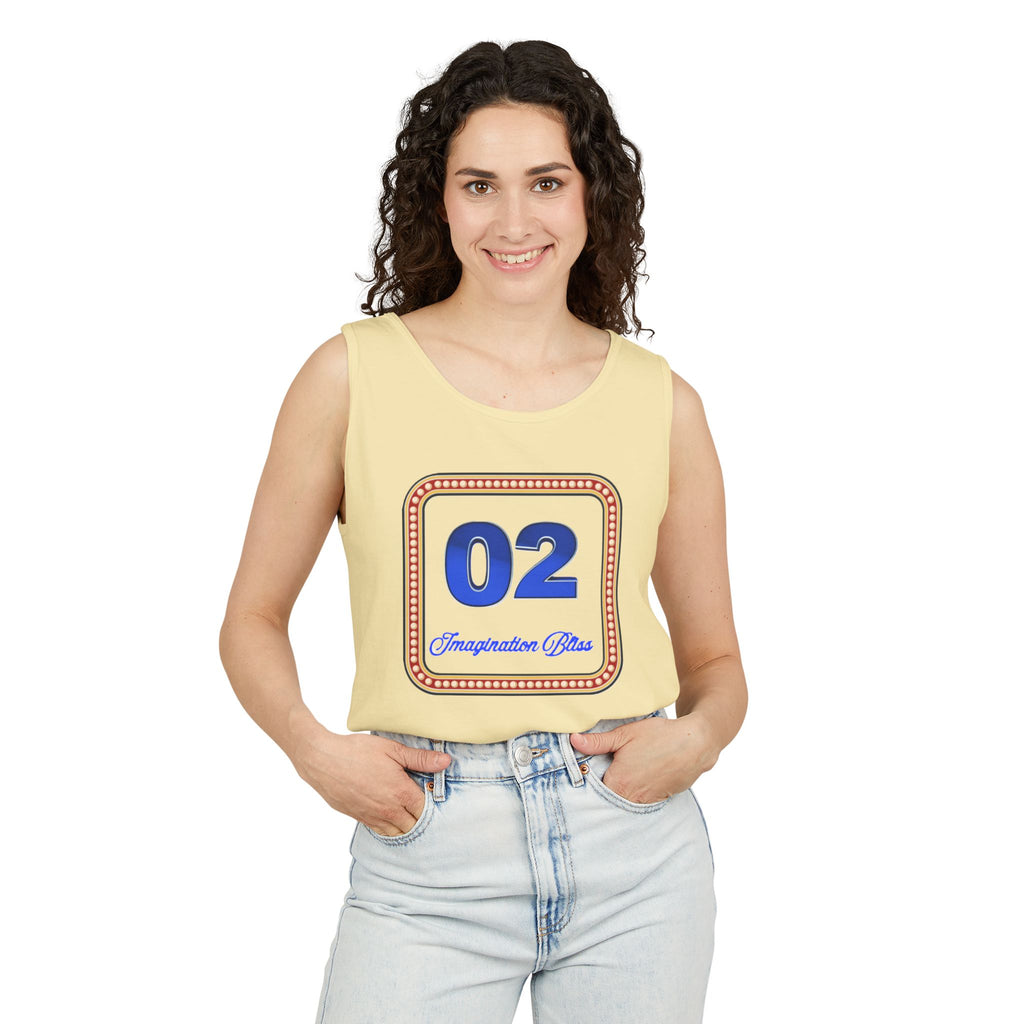 IMB Unisex Decorative Badge Tank Top — 'Imagination Bliss' Graphic