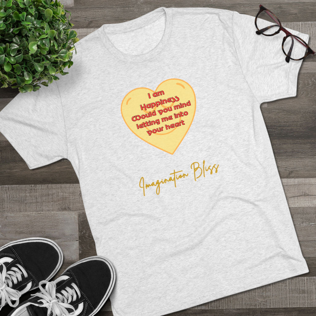 IMB Unisex Heart Affirmation Tee — "I am (happiness)" Inspirational Graphic T-Shirt