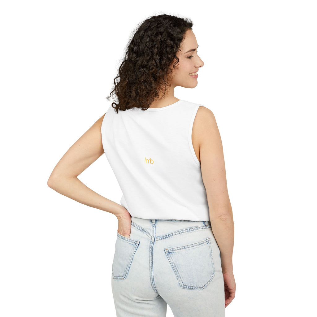 IMB Unisex Decorative Badge Tank Top — 'Imagination Bliss' Graphic