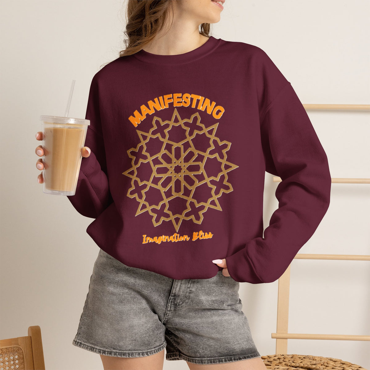 IMB Unisex Crewneck Sweatshirt — Inspirational Vibes Mandala