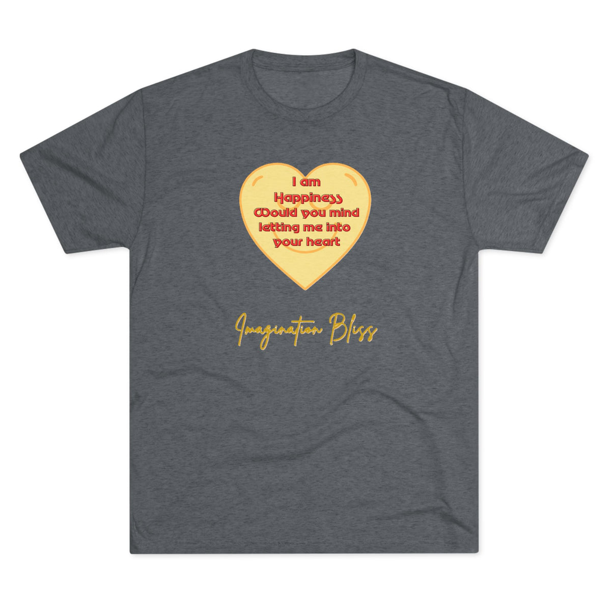 IMB Unisex Heart Affirmation Tee — "I am (happiness)" Inspirational Graphic T-Shirt