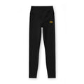 Women’s Luxe Leggings — High-Waist Black Activewear with Small Yellow 'hb' Logo