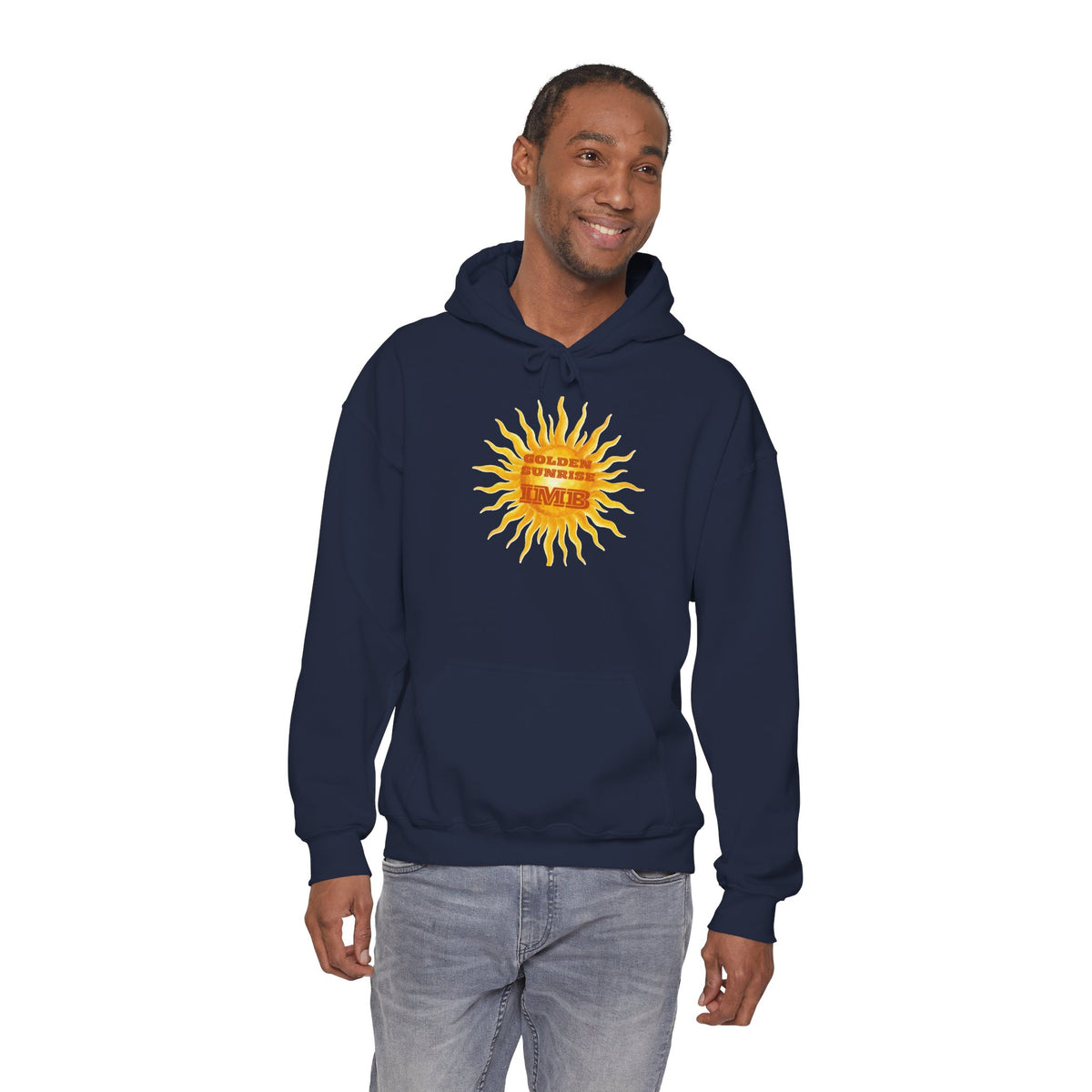 IMB Unisex Hoodie — Artistic Yellow Sun Graphic Pullover