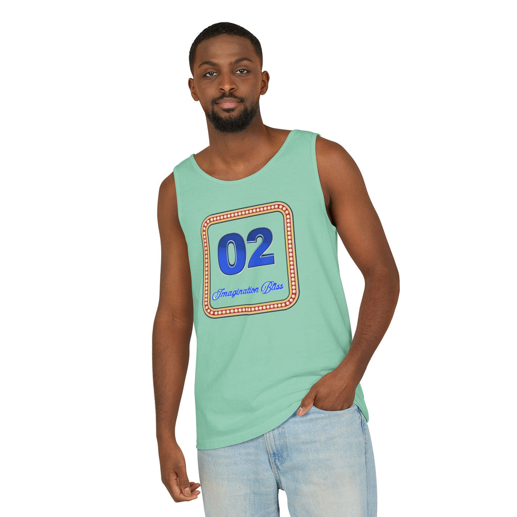IMB Unisex Decorative Badge Tank Top — 'Imagination Bliss' Graphic