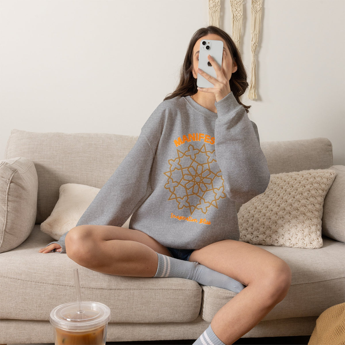 IMB Unisex Crewneck Sweatshirt — Inspirational Vibes Mandala