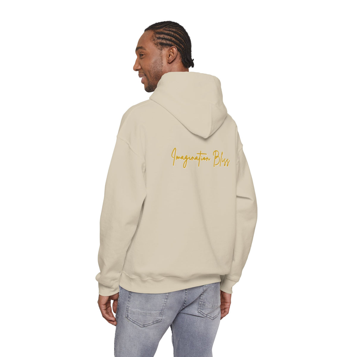 IMB Unisex Hoodie — Artistic Yellow Sun Graphic Pullover
