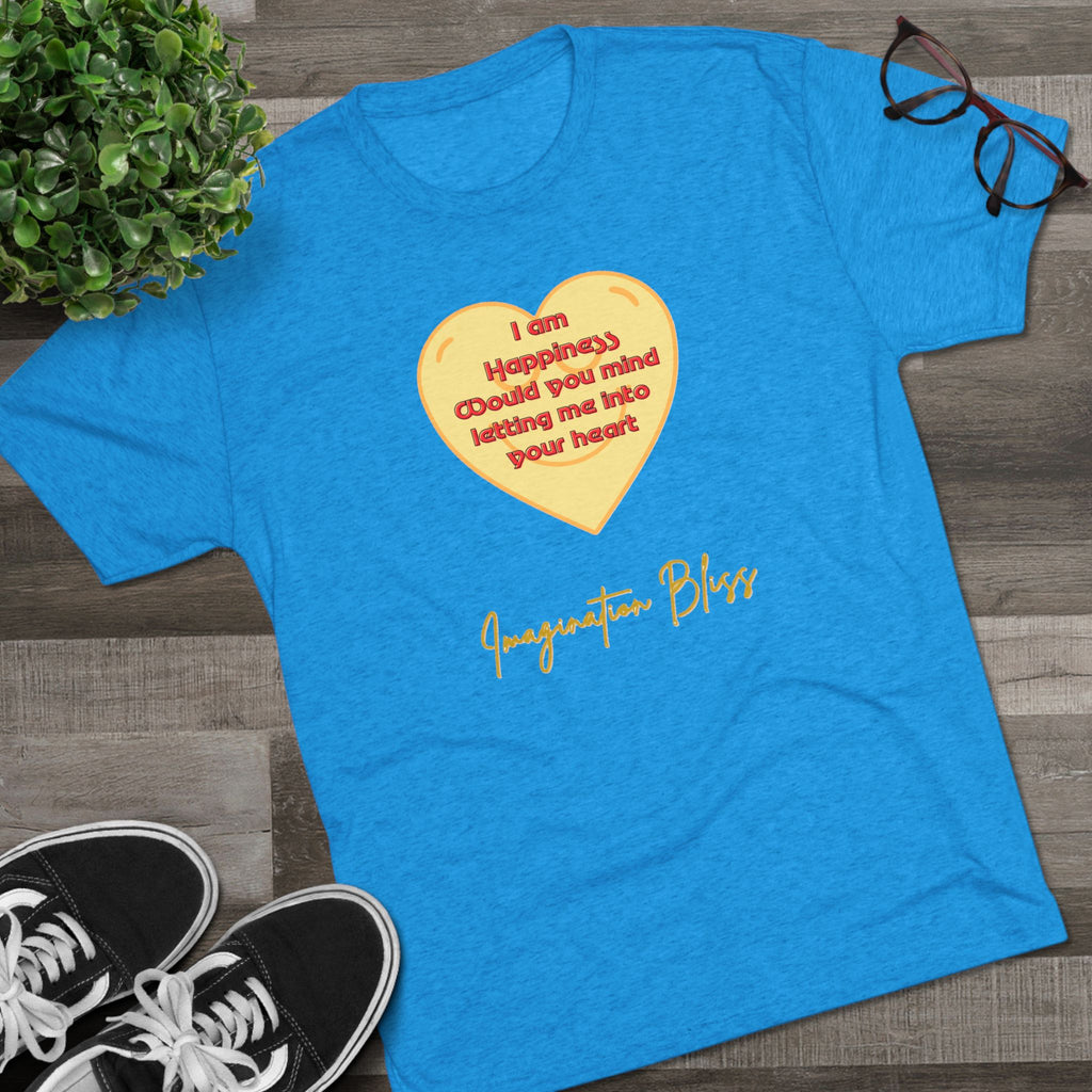 IMB Unisex Heart Affirmation Tee — "I am (happiness)" Inspirational Graphic T-Shirt