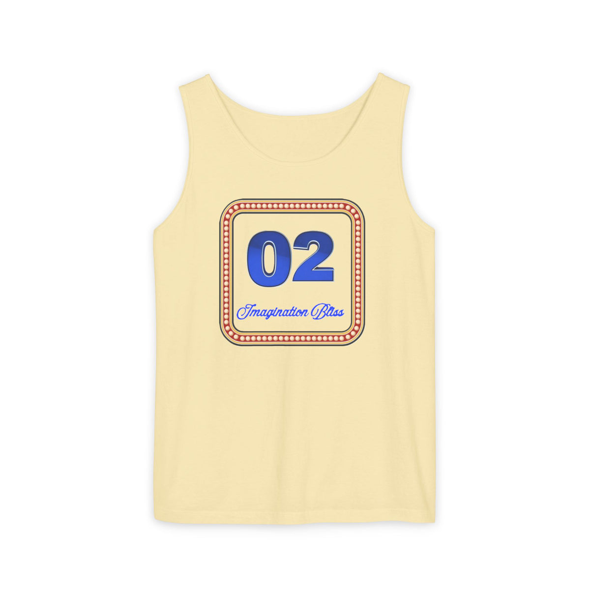 IMB Unisex Decorative Badge Tank Top — 'Imagination Bliss' Graphic