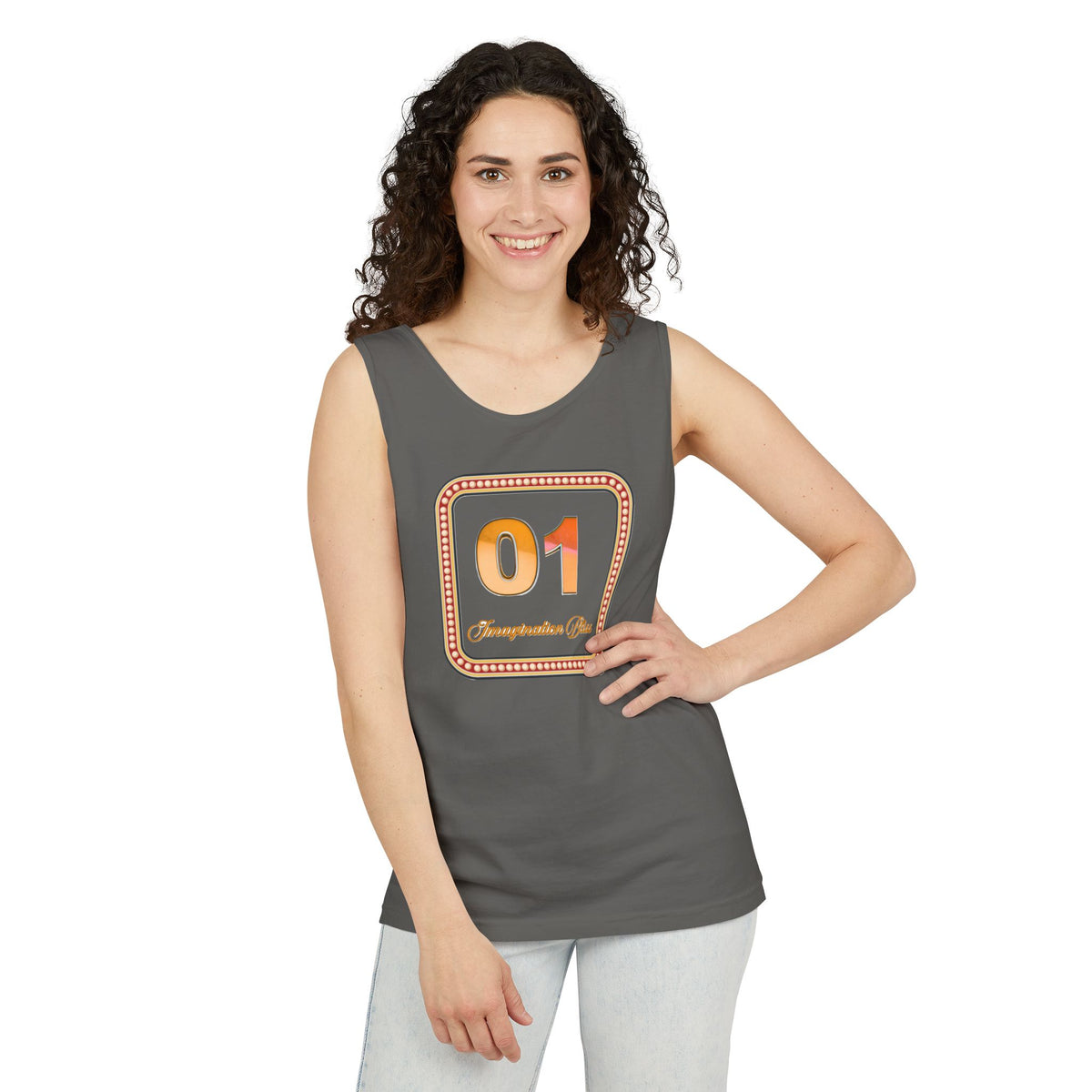 IMB Unisex Tank Top — Retro Number Graphic