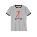 3D Soccer- Unisex Cotton Ringer T-Shirt