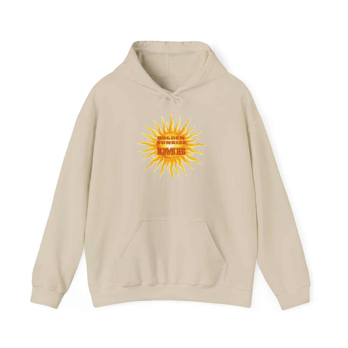 IMB Unisex Hoodie — Artistic Yellow Sun Graphic Pullover