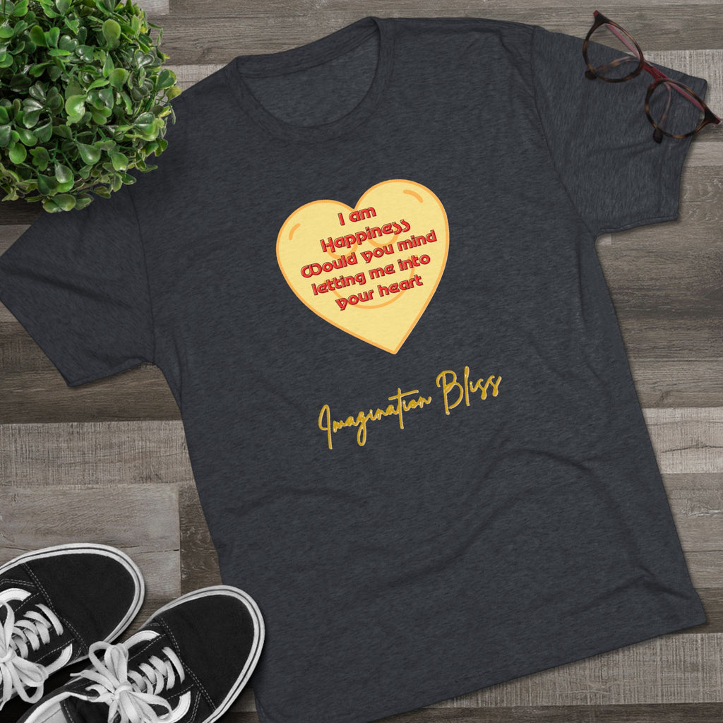 IMB Unisex Heart Affirmation Tee — "I am (happiness)" Inspirational Graphic T-Shirt