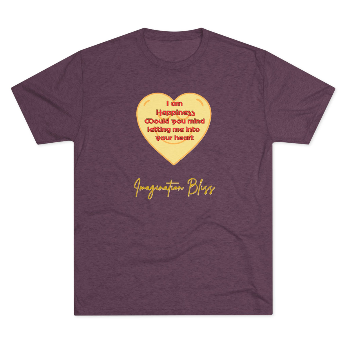 IMB Unisex Heart Affirmation Tee — "I am (happiness)" Inspirational Graphic T-Shirt
