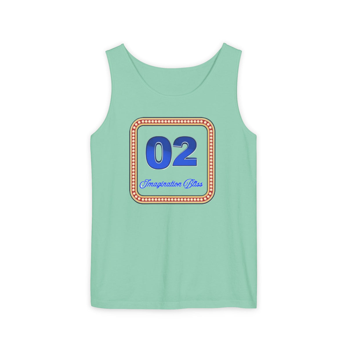 IMB Unisex Decorative Badge Tank Top — 'Imagination Bliss' Graphic