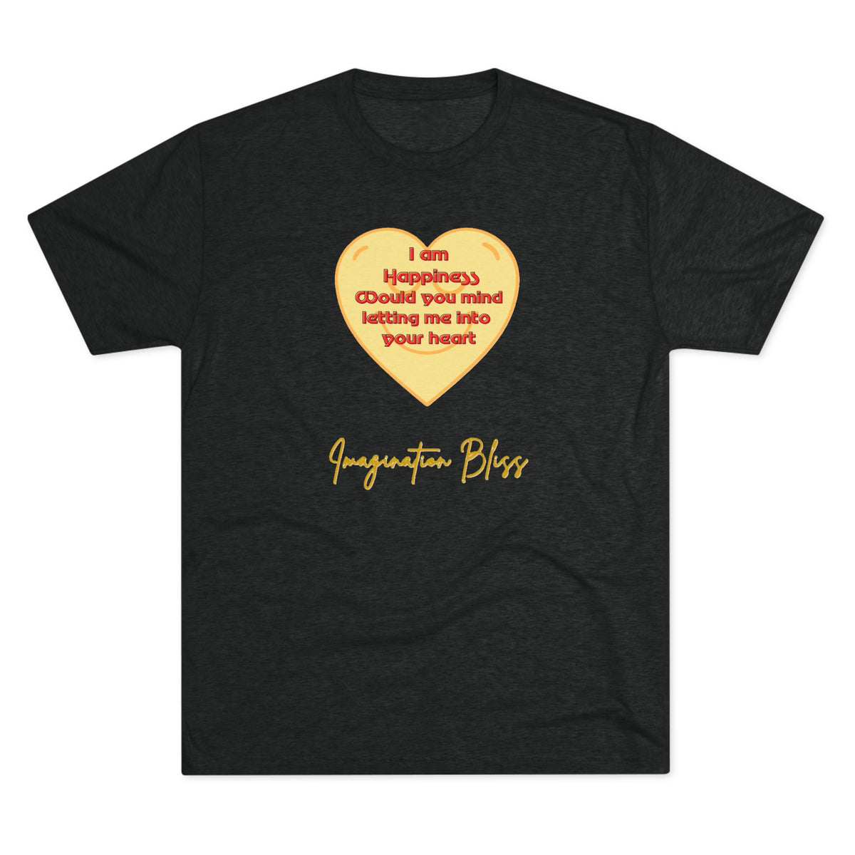 IMB Unisex Heart Affirmation Tee — "I am (happiness)" Inspirational Graphic T-Shirt