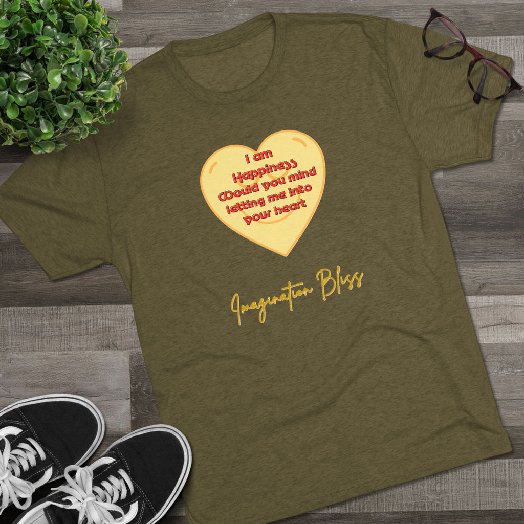 IMB Unisex Heart Affirmation Tee — "I am (happiness)" Inspirational Graphic T-Shirt