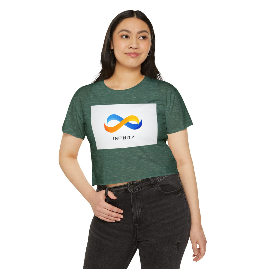 Infinity Symbol Crop Top — Women's Festival Graphic Tee