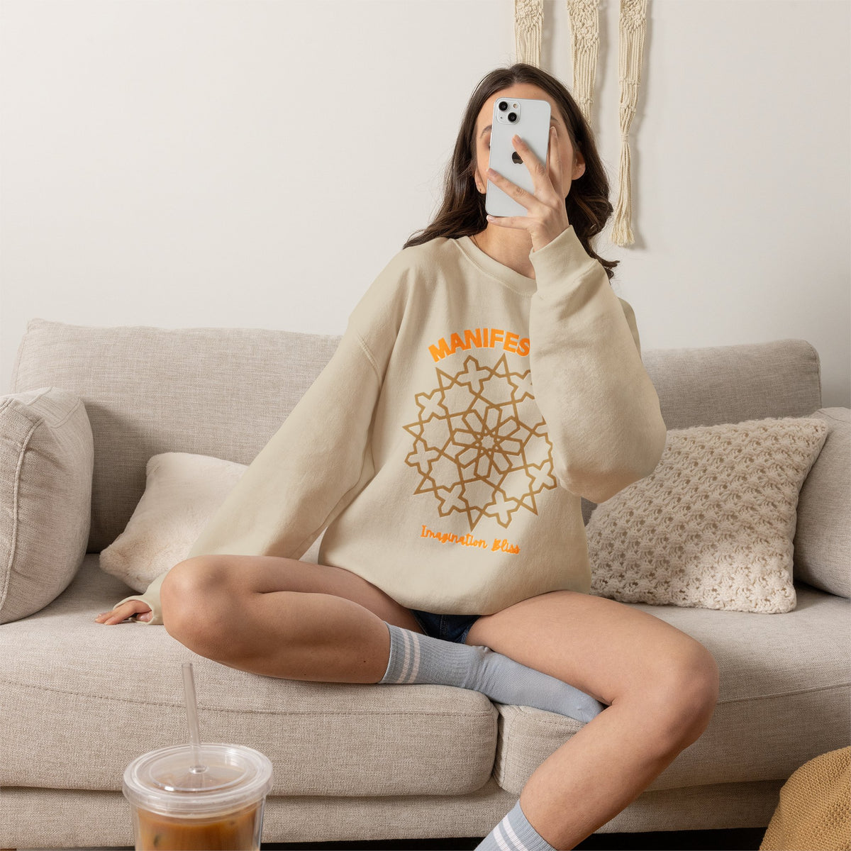 IMB Unisex Crewneck Sweatshirt — Inspirational Vibes Mandala