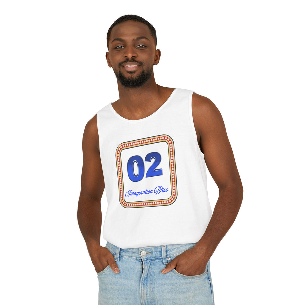 IMB Unisex Decorative Badge Tank Top — 'Imagination Bliss' Graphic