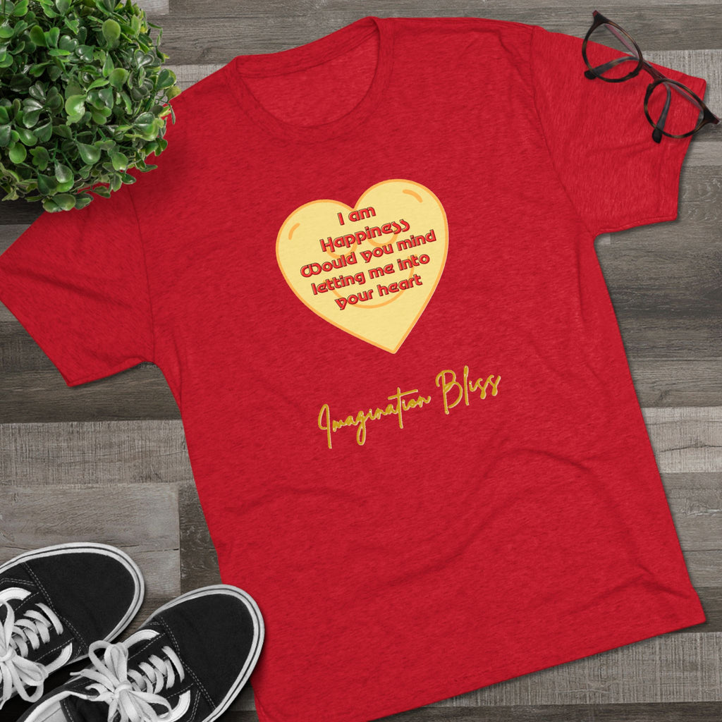 IMB Unisex Heart Affirmation Tee — "I am (happiness)" Inspirational Graphic T-Shirt