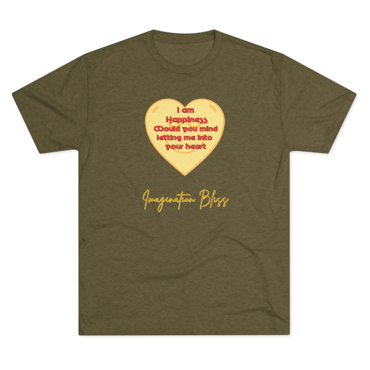 IMB Unisex Heart Affirmation Tee — "I am (happiness)" Inspirational Graphic T-Shirt