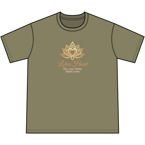 Lotus Heart Mineral-Washed T-Shirt — Yoga, Meditation & Wellness Tee