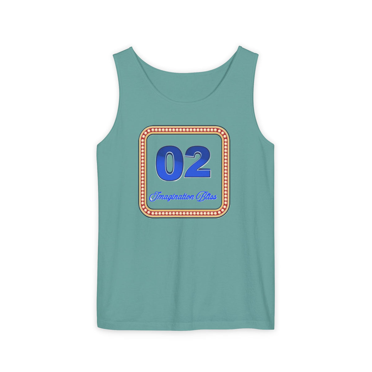 IMB Unisex Decorative Badge Tank Top — 'Imagination Bliss' Graphic