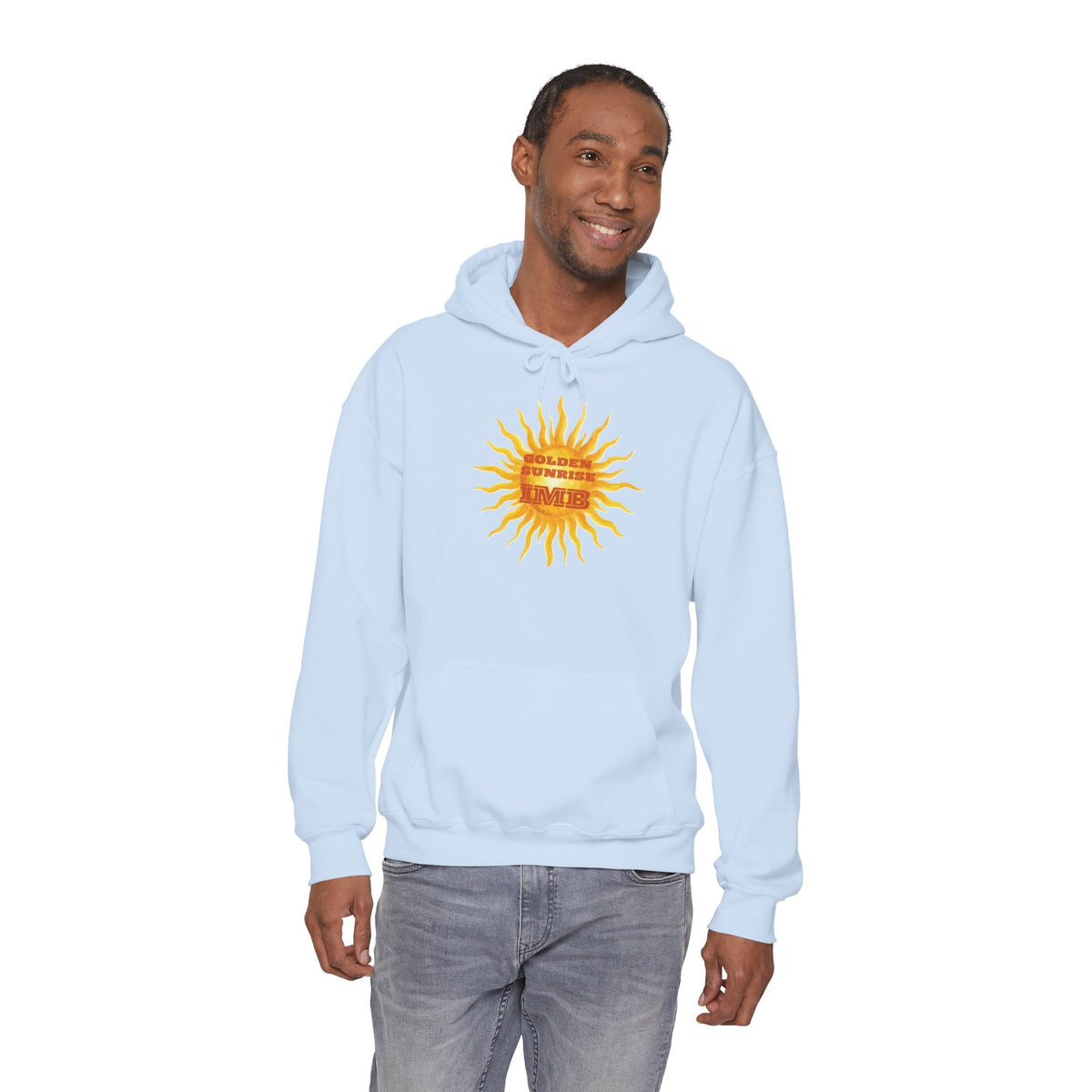 IMB Unisex Hoodie — Artistic Yellow Sun Graphic Pullover