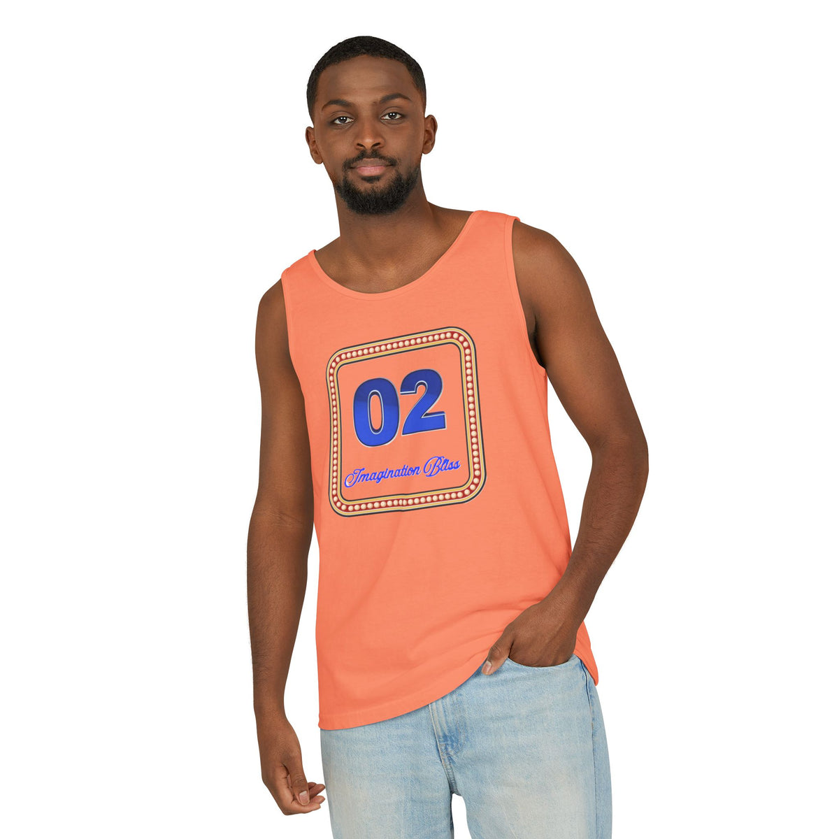 IMB Unisex Decorative Badge Tank Top — 'Imagination Bliss' Graphic