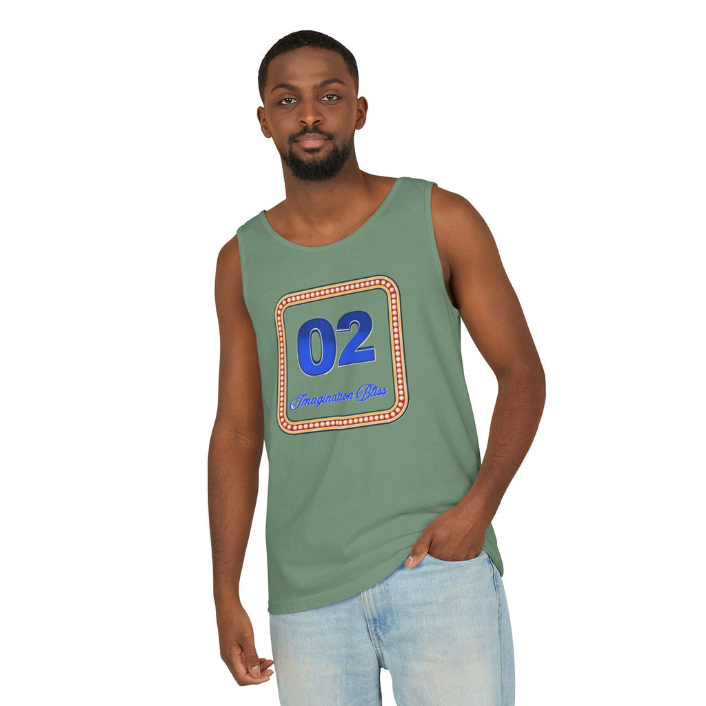 IMB Unisex Decorative Badge Tank Top — 'Imagination Bliss' Graphic