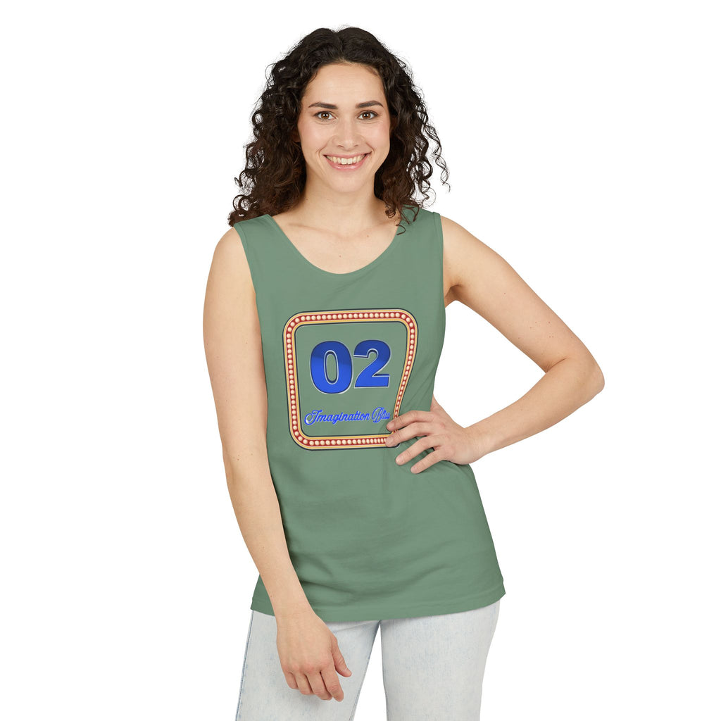 IMB Unisex Decorative Badge Tank Top — 'Imagination Bliss' Graphic