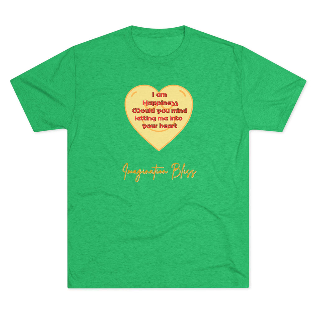 IMB Unisex Heart Affirmation Tee — "I am (happiness)" Inspirational Graphic T-Shirt