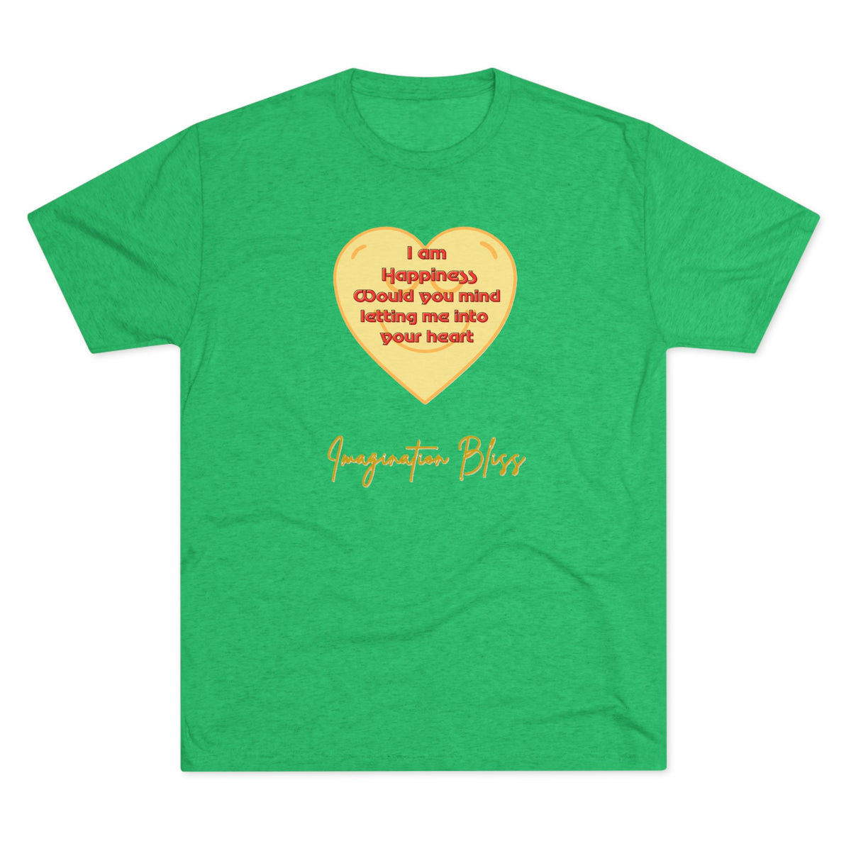 IMB Unisex Heart Affirmation Tee — "I am (happiness)" Inspirational Graphic T-Shirt