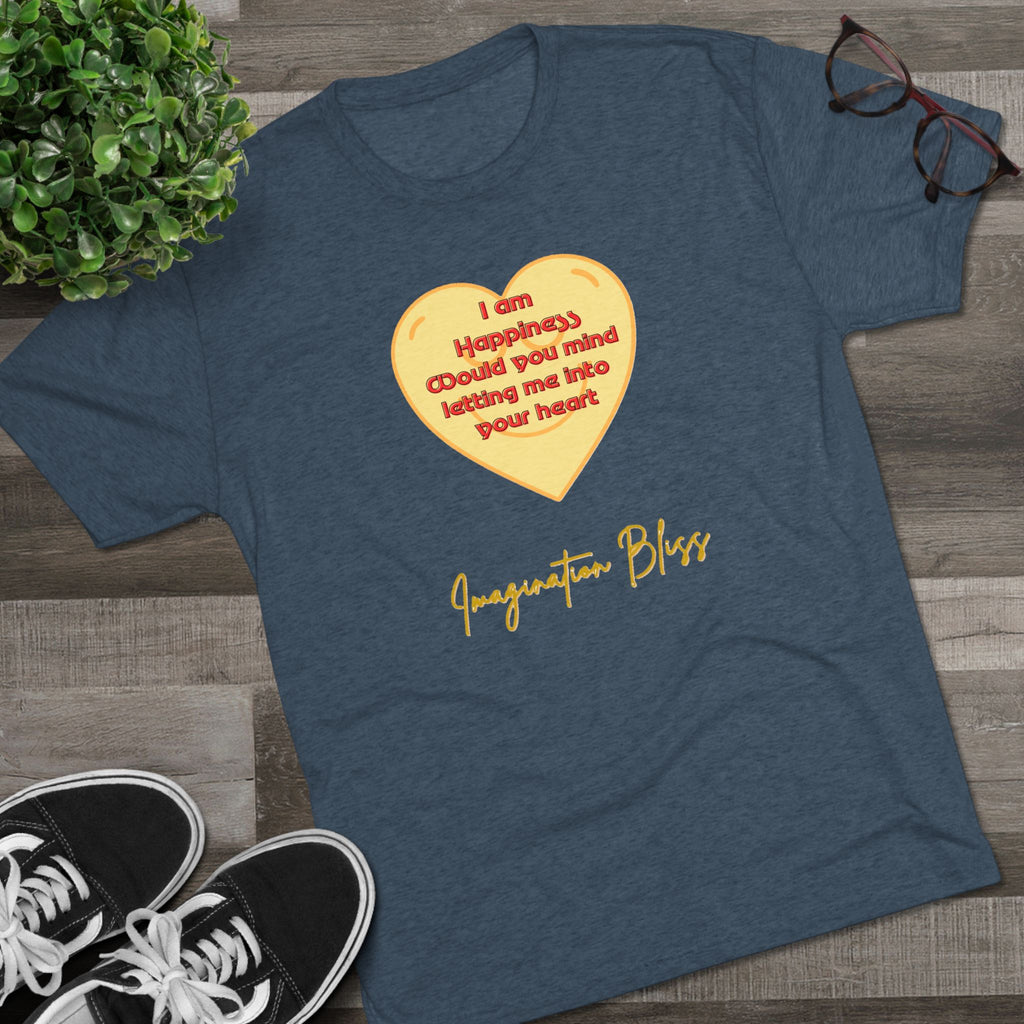 IMB Unisex Heart Affirmation Tee — "I am (happiness)" Inspirational Graphic T-Shirt