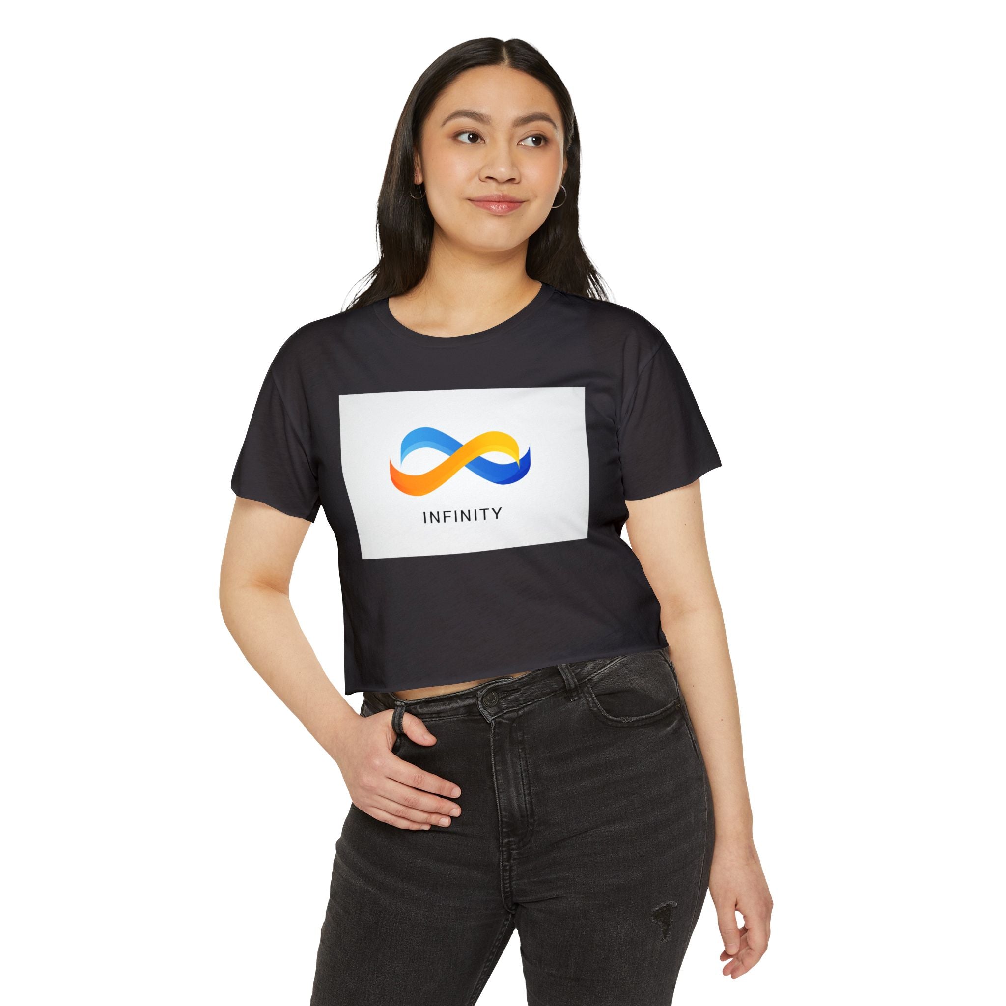 Infinity Symbol Crop Top — Women's Festival Graphic Tee
