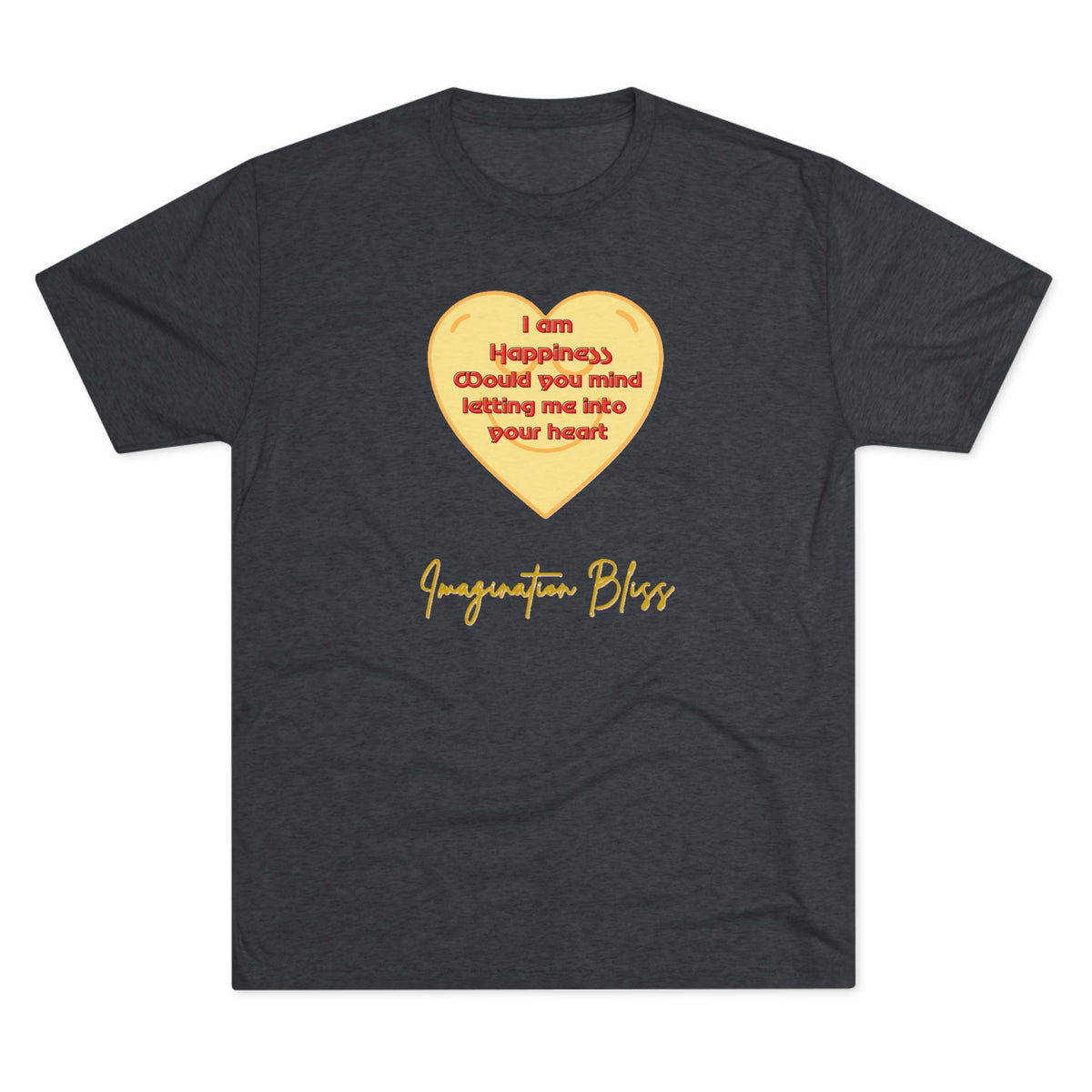 IMB Unisex Heart Affirmation Tee — "I am (happiness)" Inspirational Graphic T-Shirt
